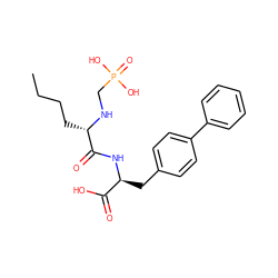 CCCC[C@H](NCP(=O)(O)O)C(=O)N[C@@H](Cc1ccc(-c2ccccc2)cc1)C(=O)O ZINC000026651361