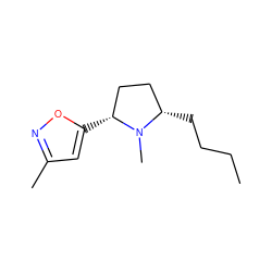 CCCC[C@H]1CC[C@@H](c2cc(C)no2)N1C ZINC000026474061