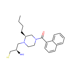 CCCC[C@H]1CN(C(=O)c2cccc3ccccc23)CCN1C[C@@H](N)CS ZINC000022938322