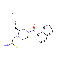 CCCC[C@H]1CN(C(=O)c2cccc3ccccc23)CCN1C[C@@H](N)S ZINC000027206978