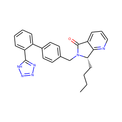 CCCC[C@H]1c2ncccc2C(=O)N1Cc1ccc(-c2ccccc2-c2nnn[nH]2)cc1 ZINC000029050698