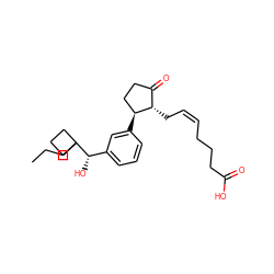 CCCC1([C@@H](O)c2cccc([C@H]3CCC(=O)[C@@H]3C/C=C\CCCC(=O)O)c2)CCC1 ZINC000117757794