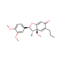 CCCC1=C[C@@]2(OC)C(=CC1=O)O[C@H](c1ccc(OC)c(OC)c1)[C@H]2C ZINC000004098983