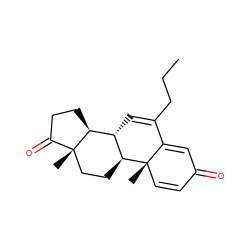 CCCC1=C[C@@H]2[C@H](CC[C@]3(C)C(=O)CC[C@@H]23)[C@@]2(C)C=CC(=O)C=C12 ZINC000039158068