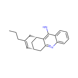 CCCC1=C[C@H]2Cc3nc4ccccc4c(N)c3[C@@H](C1)C2 ZINC000026968736