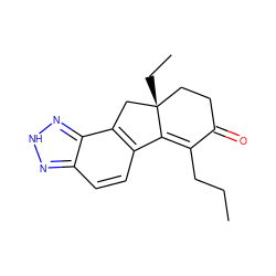 CCCC1=C2c3ccc4n[nH]nc4c3C[C@]2(CC)CCC1=O ZINC000034633845