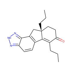 CCCC1=C2c3ccc4n[nH]nc4c3C[C@]2(CCC)CCC1=O ZINC000034633857