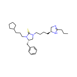 CCCC1=NC[C@H](CCCCN2C[C@H](Cc3ccccc3)N(CCCC3CCCC3)C2=S)N1 ZINC001772613277