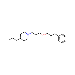 CCCC1CCN(CCCOCCCc2ccccc2)CC1 ZINC000040873934