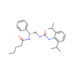 CCCCC(=O)N[C@@H](CNC(=O)Nc1c(C(C)C)cccc1C(C)C)c1ccccc1 ZINC000013737135