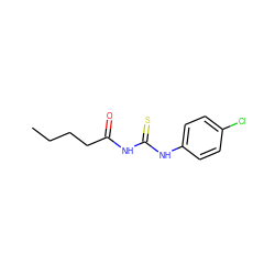 CCCCC(=O)NC(=S)Nc1ccc(Cl)cc1 ZINC000002052170