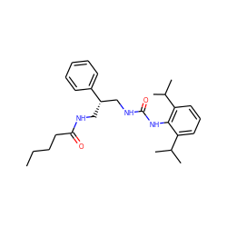 CCCCC(=O)NC[C@@H](CNC(=O)Nc1c(C(C)C)cccc1C(C)C)c1ccccc1 ZINC000013737137