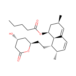 CCCCC(=O)O[C@H]1C[C@@H](C)C=C2C=C[C@H](C)[C@H](CC[C@@H]3C[C@@H](O)CC(=O)O3)[C@H]21 ZINC000027981057