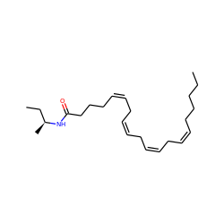 CCCCC/C=C\C/C=C\C/C=C\C/C=C\CCCC(=O)N[C@@H](C)CC ZINC000013761123