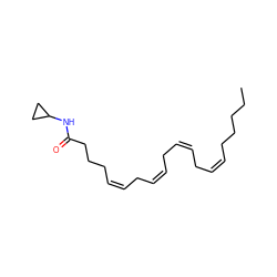 CCCCC/C=C\C/C=C\C/C=C\C/C=C\CCCC(=O)NC1CC1 ZINC000013674228