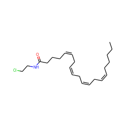 CCCCC/C=C\C/C=C\C/C=C\C/C=C\CCCC(=O)NCCCl ZINC000013675373