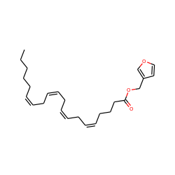 CCCCC/C=C\C/C=C\C/C=C\C/C=C\CCCC(=O)OCc1ccoc1 ZINC000013470861