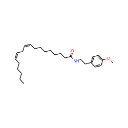 CCCCC/C=C\C/C=C\CCCCCCCC(=O)NCCc1ccc(OC)cc1 ZINC000043019738