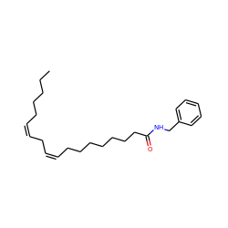 CCCCC/C=C\C/C=C\CCCCCCCC(=O)NCc1ccccc1 ZINC000096282638
