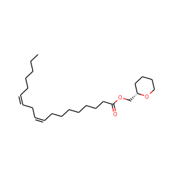 CCCCC/C=C\C/C=C\CCCCCCCC(=O)OC[C@@H]1CCCCO1 ZINC000028710857