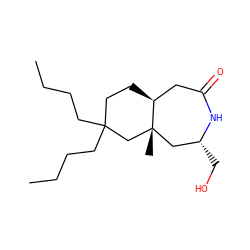 CCCCC1(CCCC)CC[C@H]2CC(=O)N[C@H](CO)C[C@]2(C)C1 ZINC000029468753