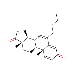 CCCCC1=C[C@@H]2[C@H](CC[C@]3(C)C(=O)CC[C@@H]23)[C@@]2(C)C=CC(=O)C=C12 ZINC000039092831
