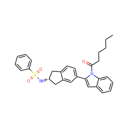 CCCCCC(=O)n1c(-c2ccc3c(c2)C[C@H](NS(=O)(=O)c2ccccc2)C3)cc2ccccc21 ZINC000028949518