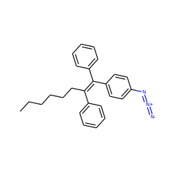 CCCCCC/C(=C(\c1ccccc1)c1ccc(N=[N+]=[N-])cc1)c1ccccc1 ZINC000013978655