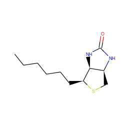 CCCCCC[C@@H]1SC[C@@H]2NC(=O)N[C@H]12 ZINC000084707035