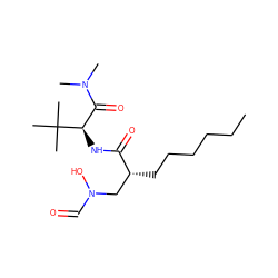 CCCCCC[C@H](CN(O)C=O)C(=O)N[C@H](C(=O)N(C)C)C(C)(C)C ZINC000013536985