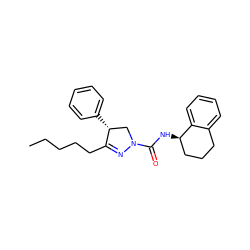 CCCCCC1=NN(C(=O)N[C@@H]2CCCc3ccccc32)C[C@H]1c1ccccc1 ZINC000058583509