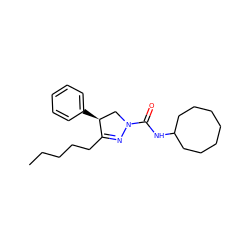 CCCCCC1=NN(C(=O)NC2CCCCCCC2)C[C@@H]1c1ccccc1 ZINC000058583508