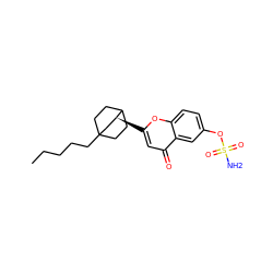 CCCCCC12CCC(CC1)[C@@H](c1cc(=O)c3cc(OS(N)(=O)=O)ccc3o1)C2 ZINC000027556221