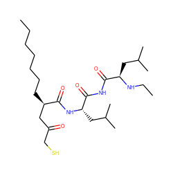 CCCCCCC[C@H](CC(=O)CS)C(=O)N[C@@H](CC(C)C)C(=O)NC(=O)[C@@H](CC(C)C)NCC ZINC000034801695