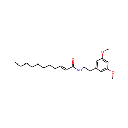 CCCCCCCC/C=C/C(=O)NCCc1cc(OC)cc(OC)c1 ZINC000036294774