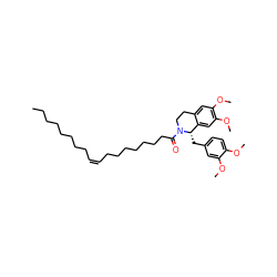 CCCCCCCC/C=C\CCCCCCCC(=O)N1CCc2cc(OC)c(OC)cc2[C@@H]1Cc1ccc(OC)c(OC)c1 ZINC000036331525