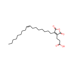 CCCCCCCC/C=C\CCCCCCCC1=C(CCC(=O)O)C(=O)OC1=O ZINC000036160250