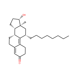 CCCCCCCC[C@H]1C[C@]2(C)[C@@H](O)CC[C@H]2[C@H]2CCC3=CC(=O)CCC3=C12 ZINC000034799886