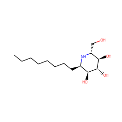 CCCCCCCC[C@H]1N[C@H](CO)[C@@H](O)[C@H](O)[C@H]1O ZINC000014967777