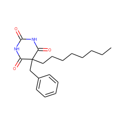 CCCCCCCCC1(Cc2ccccc2)C(=O)NC(=O)NC1=O ZINC000095558144