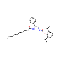 CCCCCCCCCC(=O)N[C@@H](CNC(=O)Oc1c(C(C)C)cccc1C(C)C)c1ccccc1 ZINC000036330977