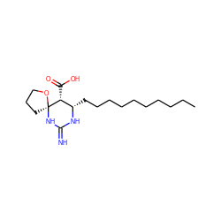 CCCCCCCCCC[C@@H]1NC(=N)N[C@]2(CCCO2)[C@@H]1C(=O)O ZINC001772625577