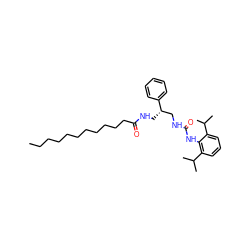 CCCCCCCCCCCC(=O)NC[C@@H](CNC(=O)Nc1c(C(C)C)cccc1C(C)C)c1ccccc1 ZINC000036330957