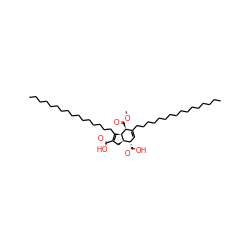 CCCCCCCCCCCCCCCCC1=C[C@H](C(=O)O)[C@H]2CC(C(=O)O)=C(CCCCCCCCCCCCCCCC)[C@H]2[C@H]1C(=O)OC ZINC000049776219