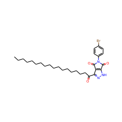 CCCCCCCCCCCCCCCCCC(=O)c1n[nH]c2c1C(=O)N(c1ccc(Br)cc1)C2=O ZINC000049783647