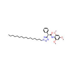 CCCCCCCCCCCCCCCCn1nnc([C@H](C(=O)Nc2c(OC)cc(OC)cc2OC)c2ccccc2)n1 ZINC000036331023