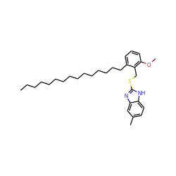 CCCCCCCCCCCCCCCc1cccc(OC)c1CSc1nc2cc(C)ccc2[nH]1 ZINC000036126972