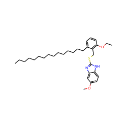 CCCCCCCCCCCCCCCc1cccc(OCC)c1CSc1nc2cc(OC)ccc2[nH]1 ZINC000036126970