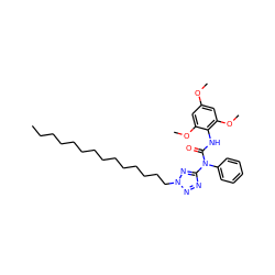 CCCCCCCCCCCCCCn1nnc(N(C(=O)Nc2c(OC)cc(OC)cc2OC)c2ccccc2)n1 ZINC000036330931