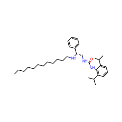 CCCCCCCCCCCCN[C@@H](CNC(=O)Nc1c(C(C)C)cccc1C(C)C)c1ccccc1 ZINC000014252448